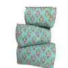 Minty Green quilted pouch