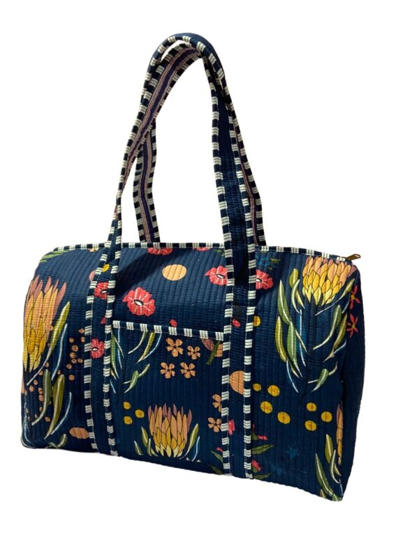 BLUE TROPICAL DUFFLE BAG