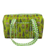 GREEN FLORAL DUFFLE BAG