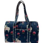 BLUE PICHWAI DUFFLE BAG