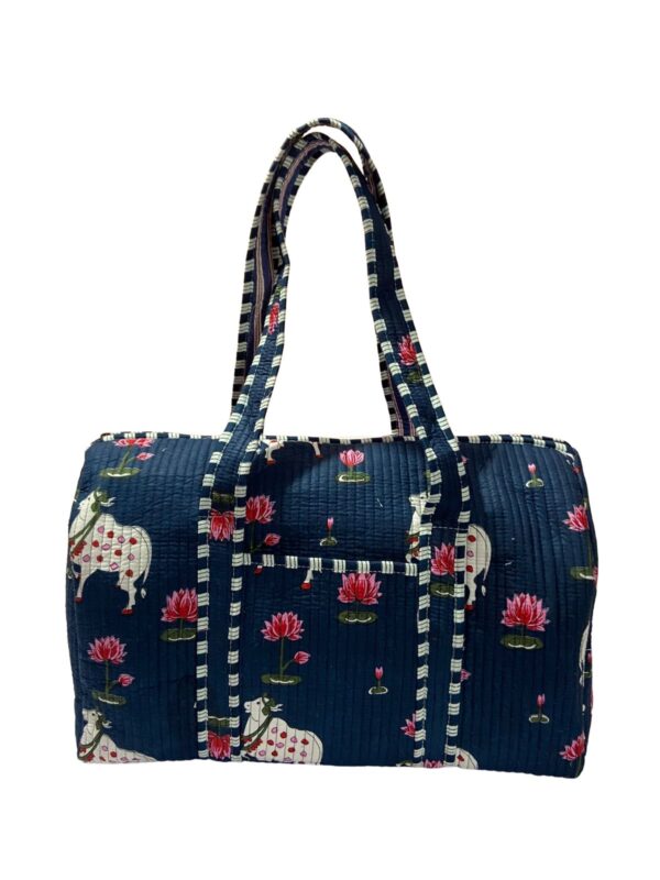 BLUE PICHWAI DUFFLE BAG