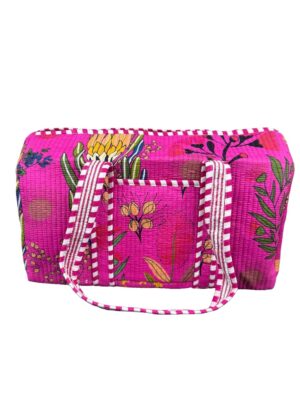 PINK TROPICAL DUFFLE BAG