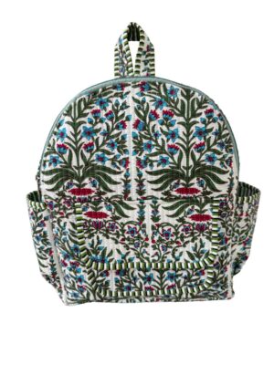 Hand Crafted Floral Quilted Backpack