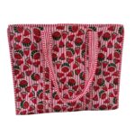 Red Fruity Quilted Tote Bag