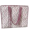 White Elephant Print Quilted Tote Bag