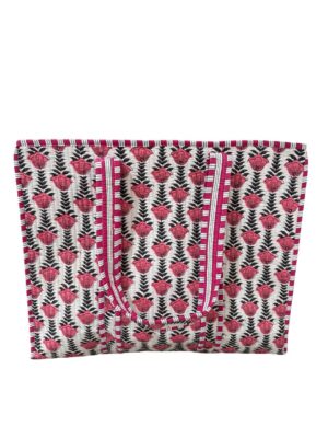 White Bloomcore Quilted Tote Bag