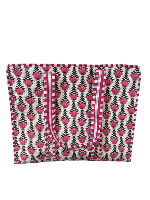 White Bloomcore Quilted Tote Bag