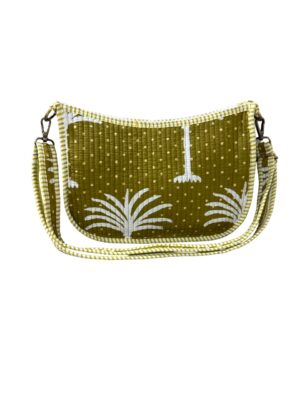Green Palm Tree Printed Sling Bag