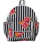 Black Fruity Quilted Backpack